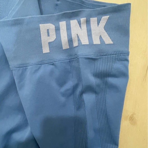 EUC Pink Active by Victoria Secret Seamless High Waist Leggings Blue. Size Large - Picture 8 of 11